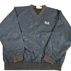 ASA Amateur Softball Association Umpire Wear V-Neck Windbreaker Jacket Men Large